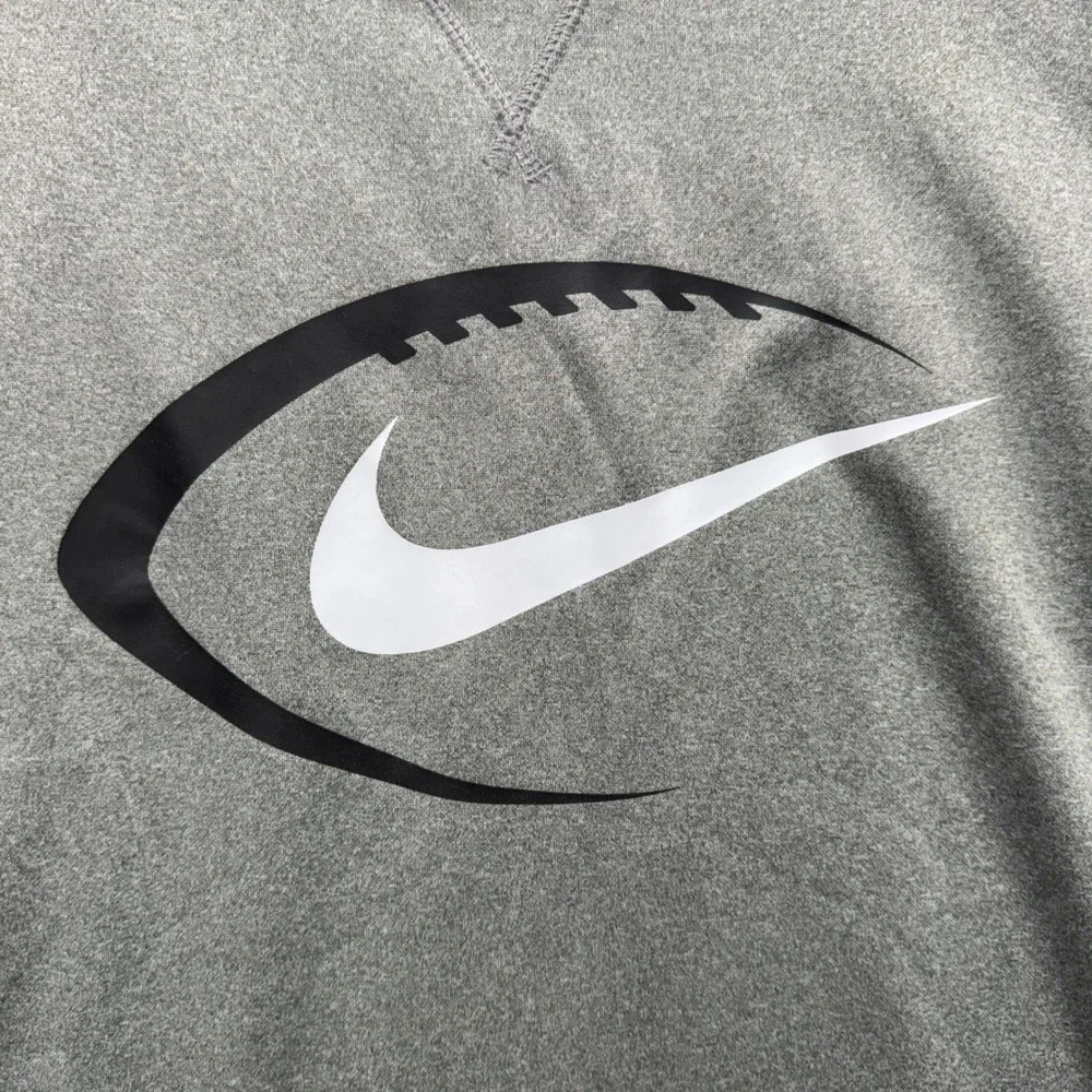Nike Dri-FIT Hoodie Mens XL Gray Long Sleeve Football Moisture‎ Wicking Running